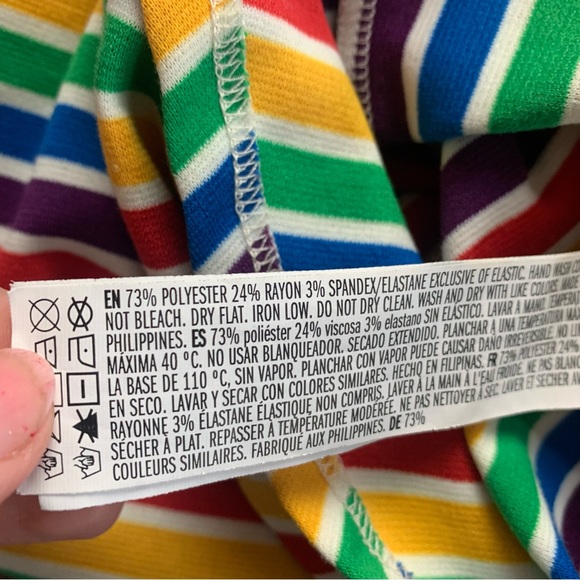 Forever 21 Rainbow Stripe Romper Shorts M - Picture 6 of 10